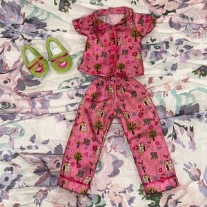 American Girl Enchanted Garden PJ's for Wellie Wisher Dolls EUC